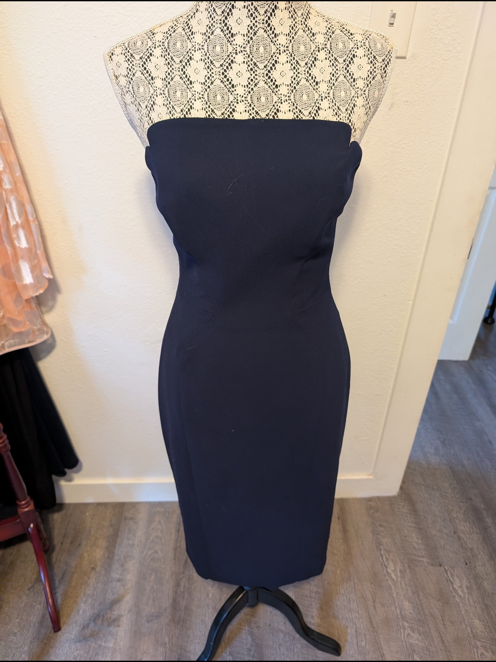 Jill Stuart Navy Midi Column Dress